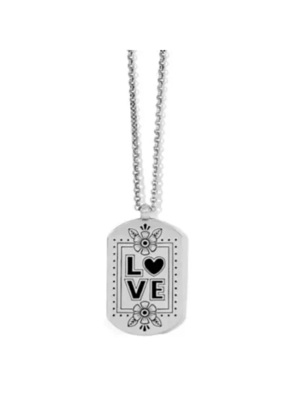 Brighton Emblem LOVE Heart Flower Pendant with Dustbag